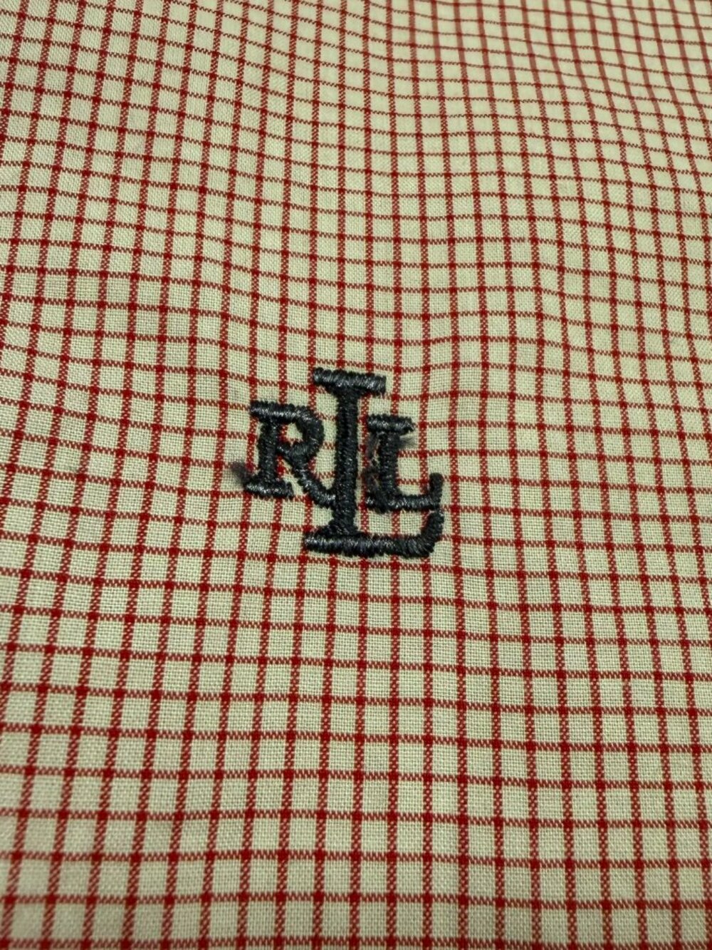 Lauren Ralph Lauren red gingham button-down shirt, size women's 2P - Picture 8 of 8